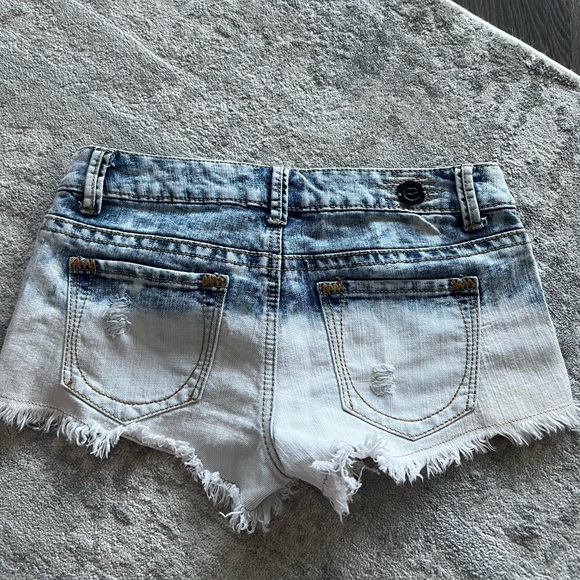 Denim Shorts with Lime Green Studs - Picture 2 of 2